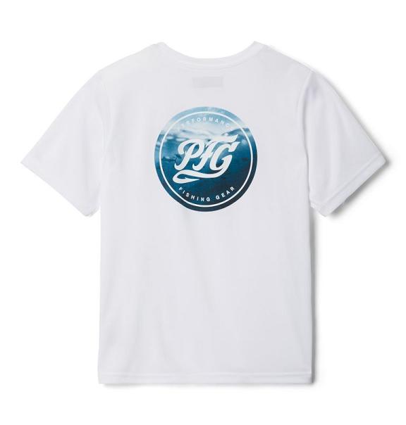 Columbia PFG Shirts White For Boys NZ21498 New Zealand